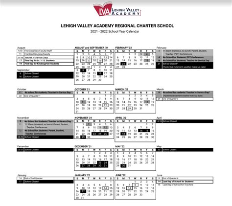 lva academy calendar|charter school bethlehem pa.